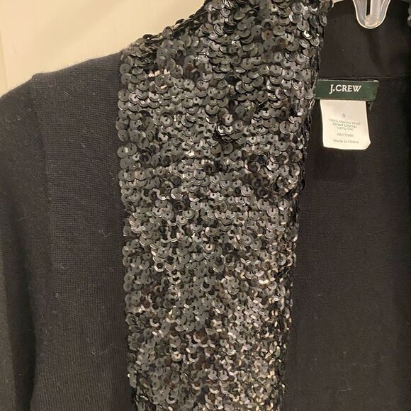 J Crew Sparkle 100% merino wool open cardigan - Picture 2 of 4